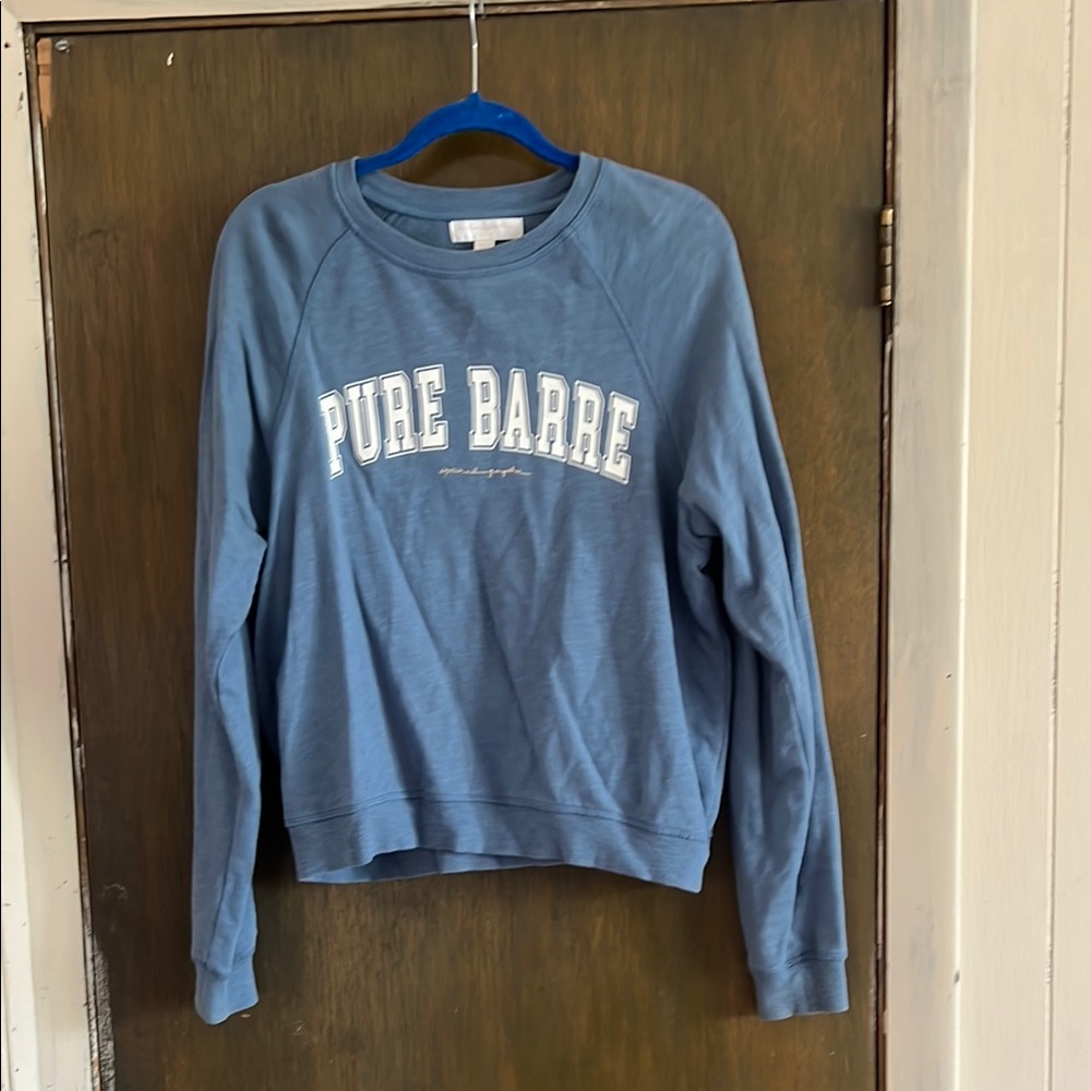 Spiritual Gangster Pure Barre Blue Crew Neck Casual Sweater Medium